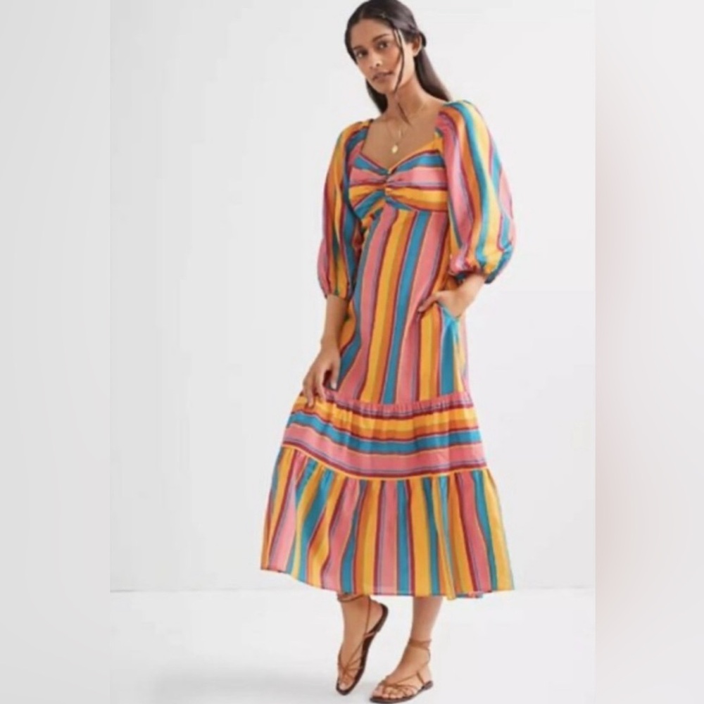 New FARM RIO Rainbow Stripe Dress - Picture 8 of 10